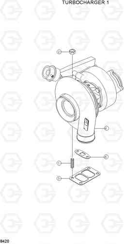 8420 TURBOCHARGER 1 R160LC-3, Hyundai