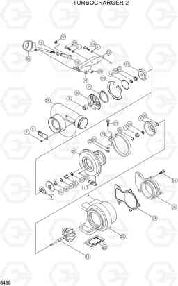 8430 TURBOCHARGER 2 R160LC-3, Hyundai