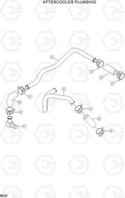 8520 AFTERCOOLER PLUMBING R160LC-3, Hyundai