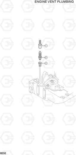 8530 ENGINE VENT PLUMBING R160LC-3, Hyundai