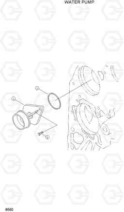 8560 WATER PUMP R160LC-3, Hyundai