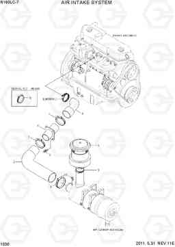 1030 AIR INTAKE SYSTEM R160LC-7, Hyundai