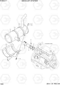 1040 EXHAUST SYSTEM R160LC-7, Hyundai