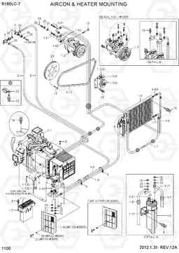 1100 AIRCON & HEATER MOUNTING R160LC-7, Hyundai