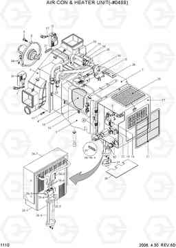 1110 AIRCON & HEATER UNIT(-#0488) R160LC-7, Hyundai