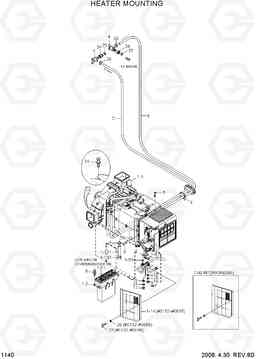 1140 HEATER MOUNTING R160LC-7, Hyundai