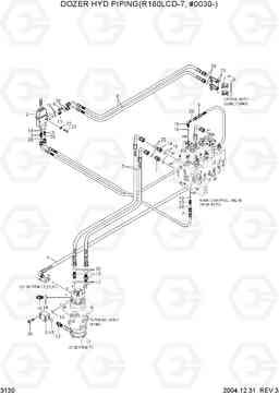 3130 DOZER HYD PIPING(R160LCD-7, #0030-) R160LC-7, Hyundai