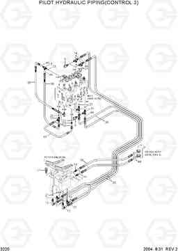 3220 PILOT HYD PIPING(CONTROL 3) R160LC-7, Hyundai