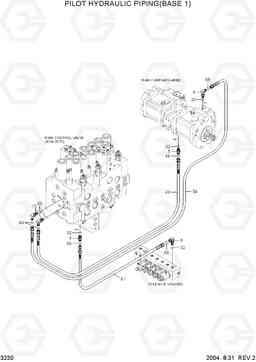 3230 PILOT HYD PIPING(BASE 1) R160LC-7, Hyundai