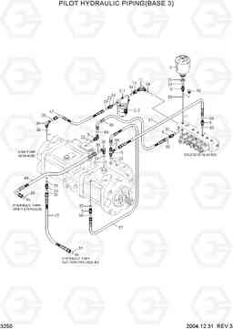 3250 PILOT HYD PIPING(BASE 3) R160LC-7, Hyundai