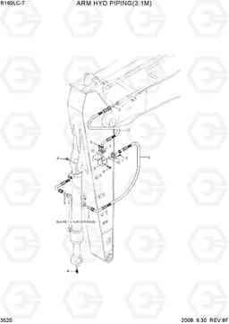 3520 ARM HYD PIPING(3.1M) R160LC-7, Hyundai