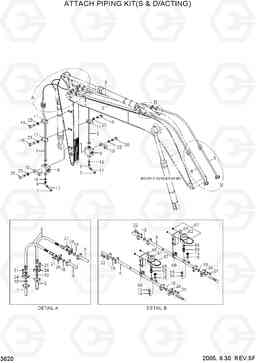 3620 ATTACH PIPING KIT(S & D/ACTING) R160LC-7, Hyundai