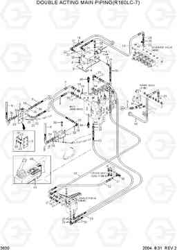 3630 DOUBLE ACTING MAIN PIPING(R160LC-7) R160LC-7, Hyundai