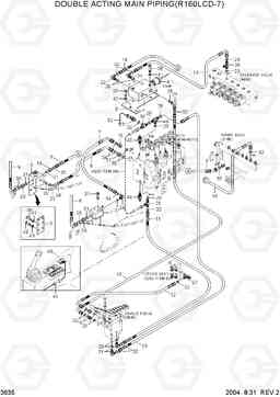 3635 DOUBLE ACTING MAIN PIPING(R160LCD-7) R160LC-7, Hyundai