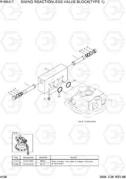 4108 SWING REACTIONLESS VALVE BLOCK(TYPE 1) R160LC-7, Hyundai