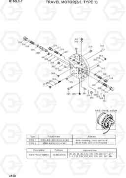 4150 TRAVEL MOTOR(2/3, TYPE 1) R160LC-7, Hyundai