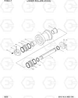 5020 LOWER ROLLER(-#1234) R160LC-7, Hyundai