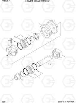 5021 LOWER ROLLER(#1235-) R160LC-7, Hyundai