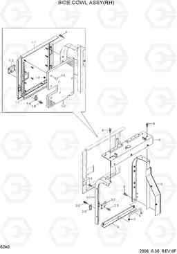 6240 SIDE COWL ASSY(RH) R160LC-7, Hyundai