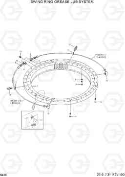 6420 SWING RING GREASE LUB SYSTEM R160LC-7, Hyundai