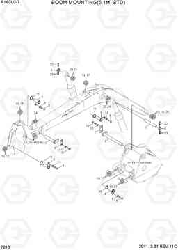 7010 BOOM MOUNTING(5.1M, STD) R160LC-7, Hyundai