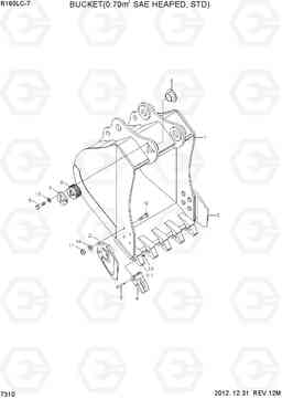 7310 BUCKET(0.70M3 SAE HEAPED, STD) R160LC-7, Hyundai