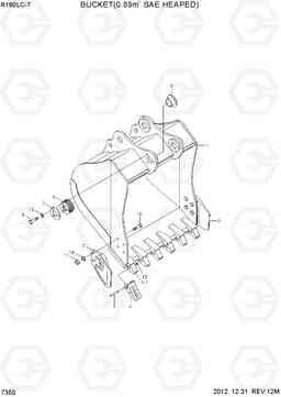 7350 BUCKET(0.89M3 SAE HEAPED) R160LC-7, Hyundai