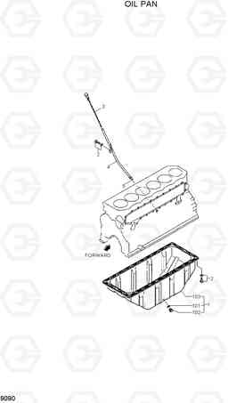 9090 OIL PAN R160LC-7, Hyundai