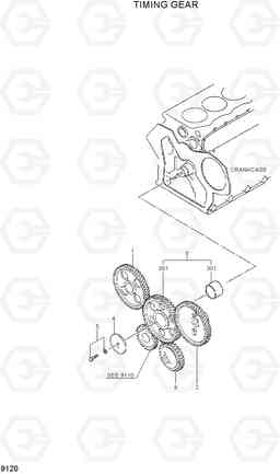 9120 TIMING GEAR R160LC-7, Hyundai