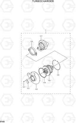 9140 TURBOCHARGER R160LC-7, Hyundai