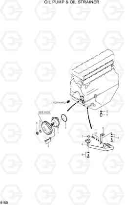 9150 OIL PUMP & OIL STRAINER R160LC-7, Hyundai