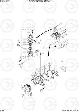 9190 COOLILNG SYSTEM R160LC-7, Hyundai