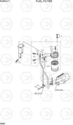 9240 FUEL FILTER R160LC-7, Hyundai