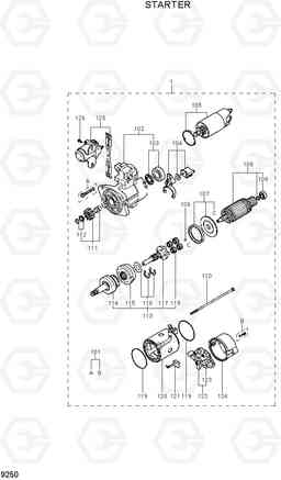 9250 STARTER R160LC-7, Hyundai