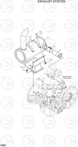 1030 EXHAUST SYSTEM R160LC-7A, Hyundai