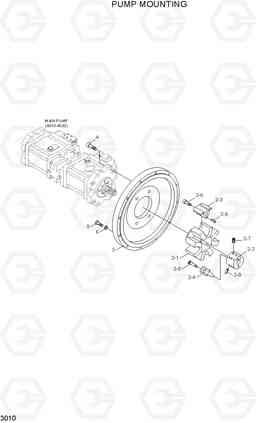 3010 PUMP MOUNTING R160LC-7A, Hyundai