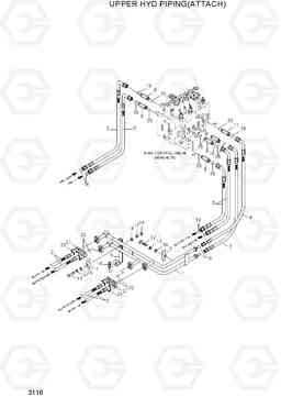 3110 UPPER HYD PIPING(ATTACH) R160LC-7A, Hyundai