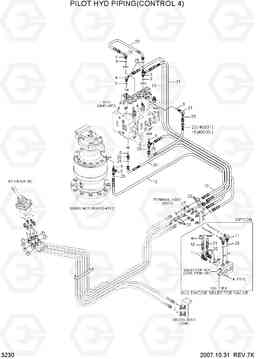 3230 PILOT HYD PIPING(CONTROL 4) R160LC-7A, Hyundai