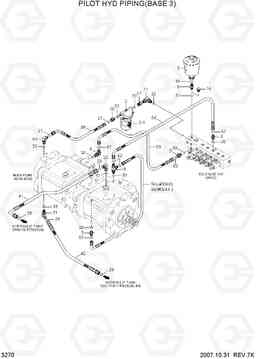 3270 PILOT HYD PIPING(BASE 3) R160LC-7A, Hyundai