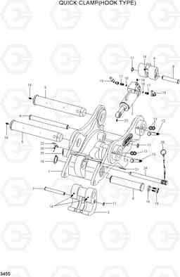 3455 QUICK CLAMP(HOOK TYPE) R160LC-7A, Hyundai