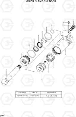 3456 QUICK CLAMP CYLINDER R160LC-7A, Hyundai