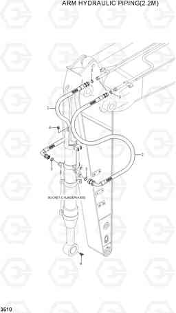 3510 ARM HYD PIPING(2.2M) R160LC-7A, Hyundai