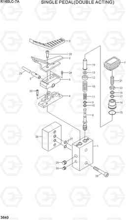 3640 SINGLE PEDAL(DOUBLE ACTING) R160LC-7A, Hyundai