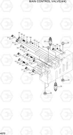 4070 MAIN CONTROL VALVE(4/4) R160LC-7A, Hyundai