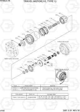 4140 TRAVEL MOTOR(1/3, TYPE 1) R160LC-7A, Hyundai