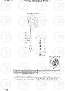 4160 TRAVEL MOTOR(3/3, TYPE 1) R160LC-7A, Hyundai