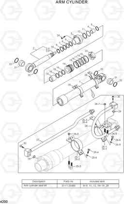 4200 ARM CYLINDER R160LC-7A, Hyundai