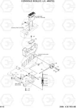 6110 CONSOLE BOX(2/2, LH, -#0078) R160LC-7A, Hyundai