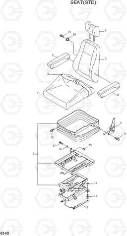 6140 SEAT(STD) R160LC-7A, Hyundai