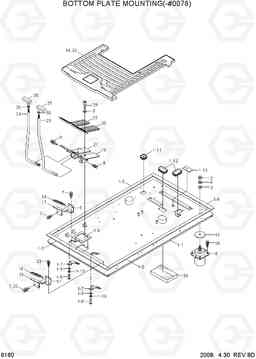 6160 BOTTOM PLATE MOUNTING(-#0078) R160LC-7A, Hyundai